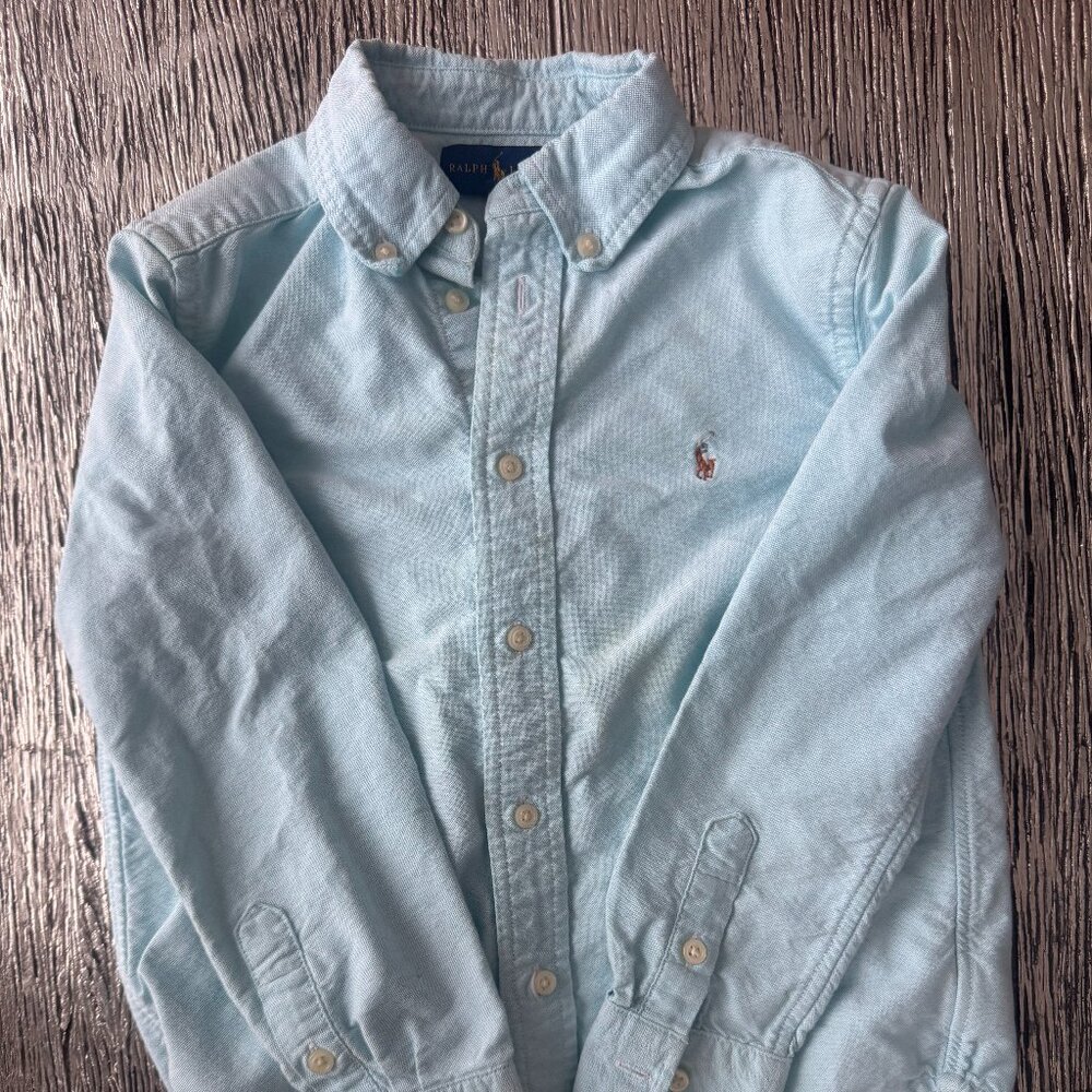 Ralph Lauren Boys Light Blue Button-Down Shirt – Classic & Timeless